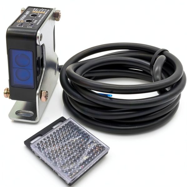 Taiss/Indoor Wall Mounted Photoelectric Beam Sensor 12-240VDC 24-240VAC Retroreflective photoelectric Sensor Switch Proximity Switch Induction Distance 5M BEN5M-0