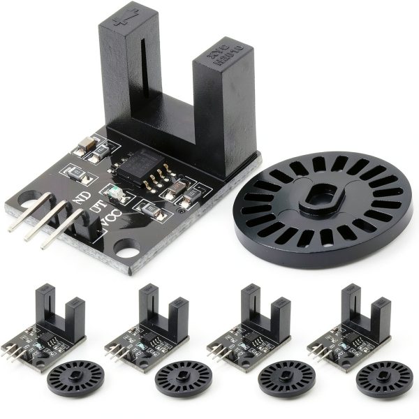 DAOKAI LM393 H2010 Photoelectric Sensor Module 5pcs Encoders Cable-0