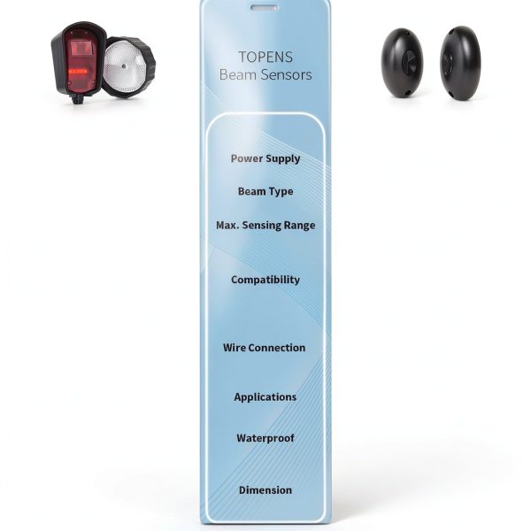TOPENS TRF3 Reflection Photocell Sensor for Gate/Garage Openers Black-6