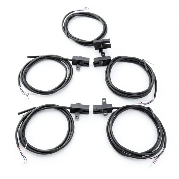 5Pcs Photoelectric Switch Sensor U Shaped Slot Type Photoelectric Optical Sensor Switch NPN Photoelectric Switch Control Switch DC5‑24V-7