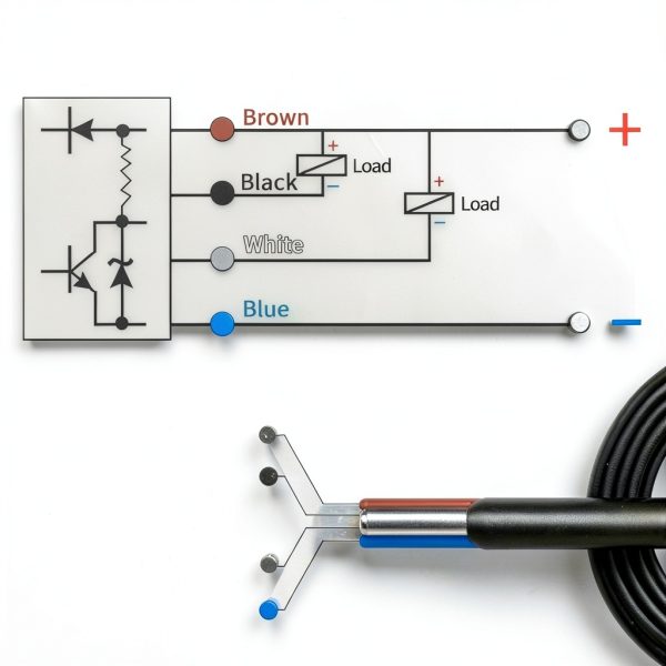 Sensor Laser photoelectric Switch NPN NO + NC Input(10-30VDC), 4 Wires; Detection Distance 8-50cm; HG18-D50N3, 12V; 24V Normally Open and Normally Closed Photoelectric Beam Sensor (NPN, NO+NC)-2