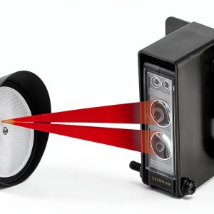 Seco-Larm E-936-S45RRGQ Retro Reflective Photoelectric Beam Sensor, 45ft (14m) Sensing Range, Weatherproof (IP66) Construction for Indoor/Outdoor use, Pre-Wired 6ft (1.8m) Cord-0