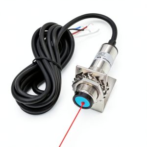 Sensor Laser photoelectric Switch NPN NO + NC Input(10-30VDC), 4 Wires; Detection Distance 8-50cm; HG18-D50N3, 12V; 24V Normally Open and Normally Closed Photoelectric Beam Sensor (NPN, NO+NC)-0