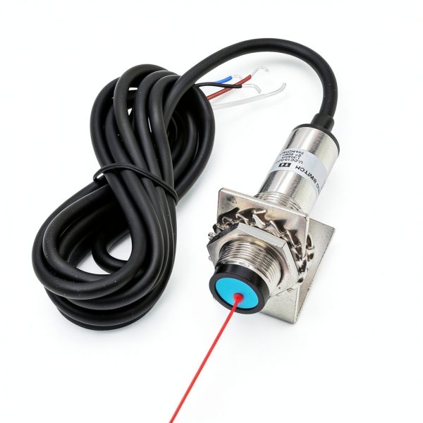 Sensor Laser photoelectric Switch NPN NO + NC Input(10-30VDC), 4 Wires; Detection Distance 8-50cm; HG18-D50N3, 12V; 24V Normally Open and Normally Closed Photoelectric Beam Sensor (NPN, NO+NC)-0